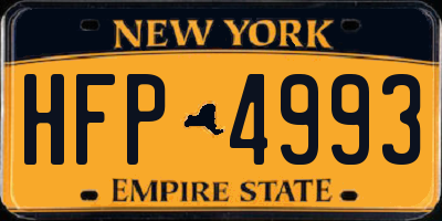 NY license plate HFP4993
