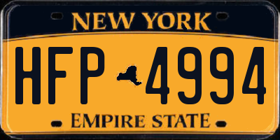NY license plate HFP4994