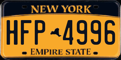 NY license plate HFP4996