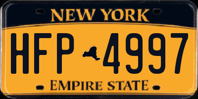 NY license plate HFP4997