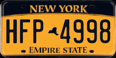 NY license plate HFP4998