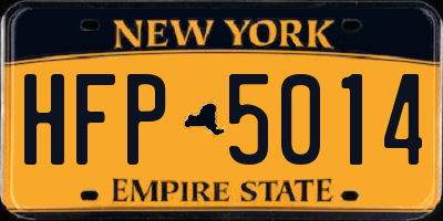 NY license plate HFP5014