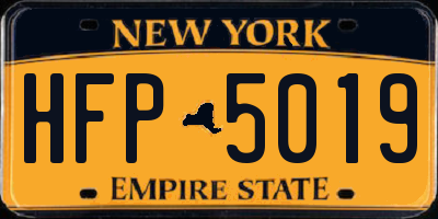 NY license plate HFP5019