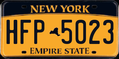 NY license plate HFP5023