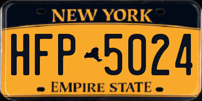 NY license plate HFP5024