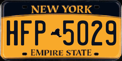 NY license plate HFP5029