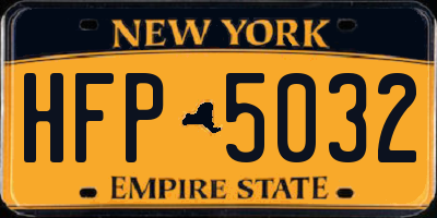 NY license plate HFP5032