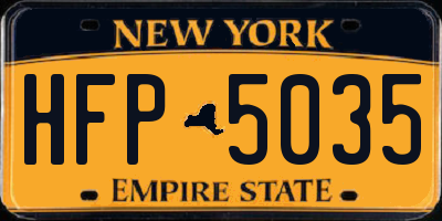NY license plate HFP5035