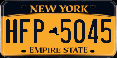 NY license plate HFP5045