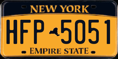 NY license plate HFP5051