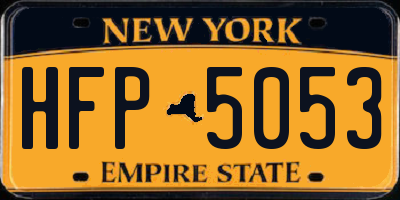 NY license plate HFP5053
