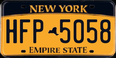 NY license plate HFP5058