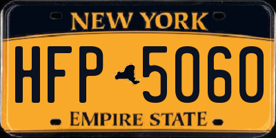 NY license plate HFP5060