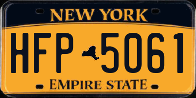 NY license plate HFP5061