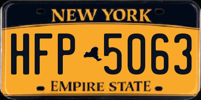 NY license plate HFP5063