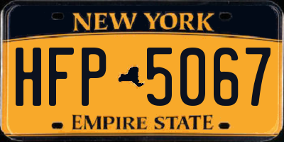 NY license plate HFP5067