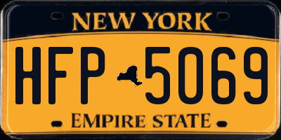NY license plate HFP5069