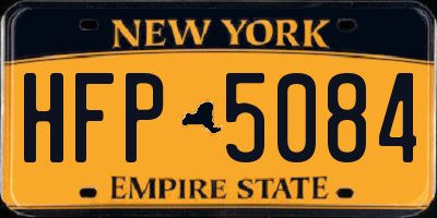 NY license plate HFP5084