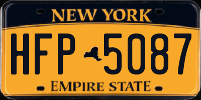 NY license plate HFP5087