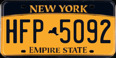 NY license plate HFP5092