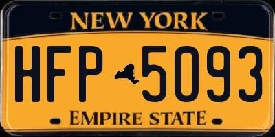 NY license plate HFP5093