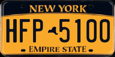 NY license plate HFP5100