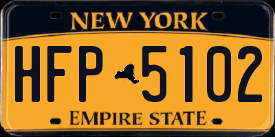 NY license plate HFP5102