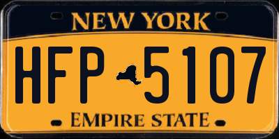 NY license plate HFP5107
