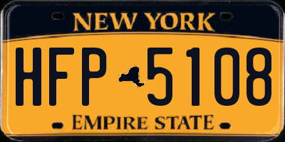 NY license plate HFP5108