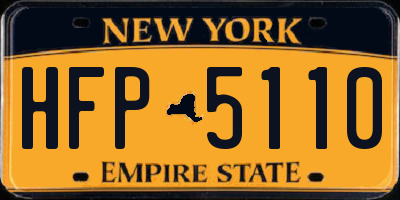 NY license plate HFP5110