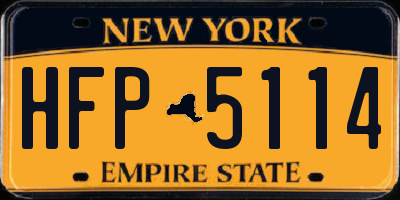 NY license plate HFP5114