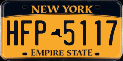 NY license plate HFP5117