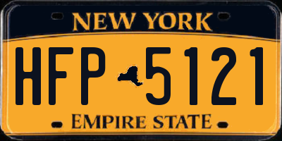 NY license plate HFP5121