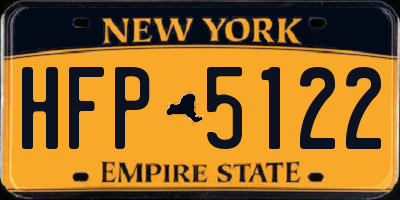 NY license plate HFP5122