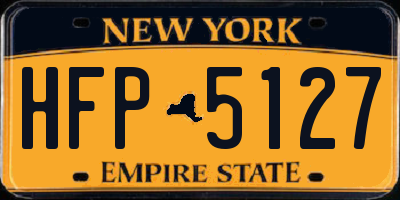 NY license plate HFP5127