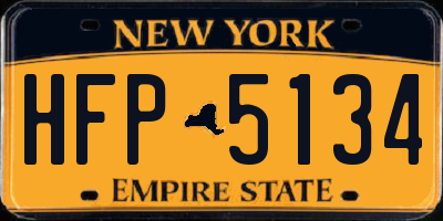 NY license plate HFP5134