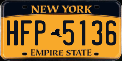 NY license plate HFP5136