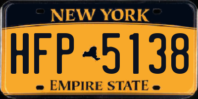 NY license plate HFP5138
