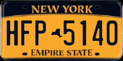 NY license plate HFP5140