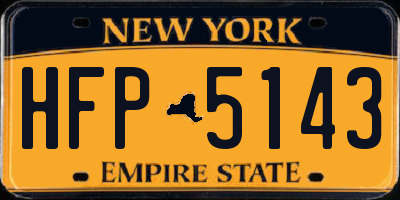 NY license plate HFP5143