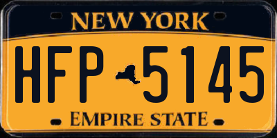 NY license plate HFP5145