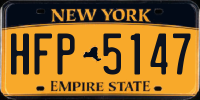 NY license plate HFP5147