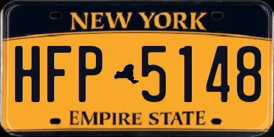 NY license plate HFP5148