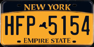 NY license plate HFP5154