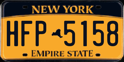 NY license plate HFP5158