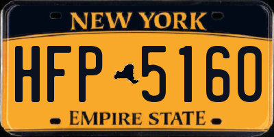 NY license plate HFP5160