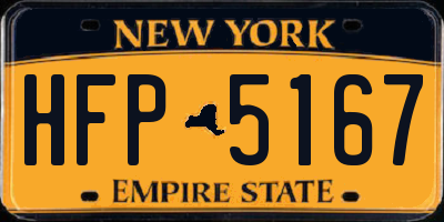 NY license plate HFP5167