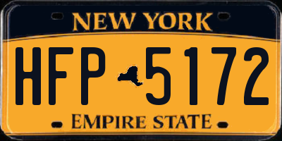 NY license plate HFP5172