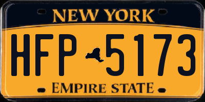 NY license plate HFP5173