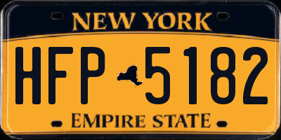 NY license plate HFP5182